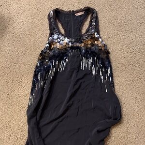 Rebecca Taylor Black and Silver Dress